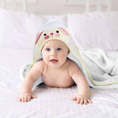 Mother's Choice Baby Hooded Towel - Large 33x33 Inch, 100% Cotton, Ultra-Soft & Absorbent Bath Towel for Newborns, Infants, Boys & Girls (Butterfly)