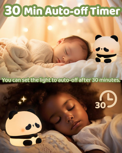 Panda Night Light, Cute Squishy Dimmable Lamp for Kids, Toddler and Baby Room, Bedroom Light