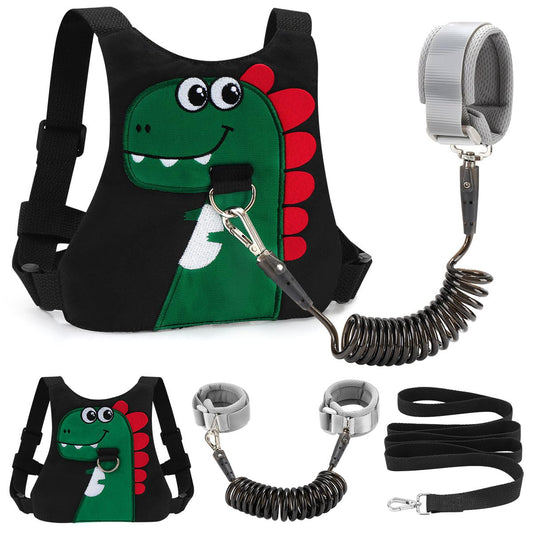 Toddler Leash-Baby Walking Safty Harness and Child Anti Lost Wrist Link for Girls/Boys Travel (Green)