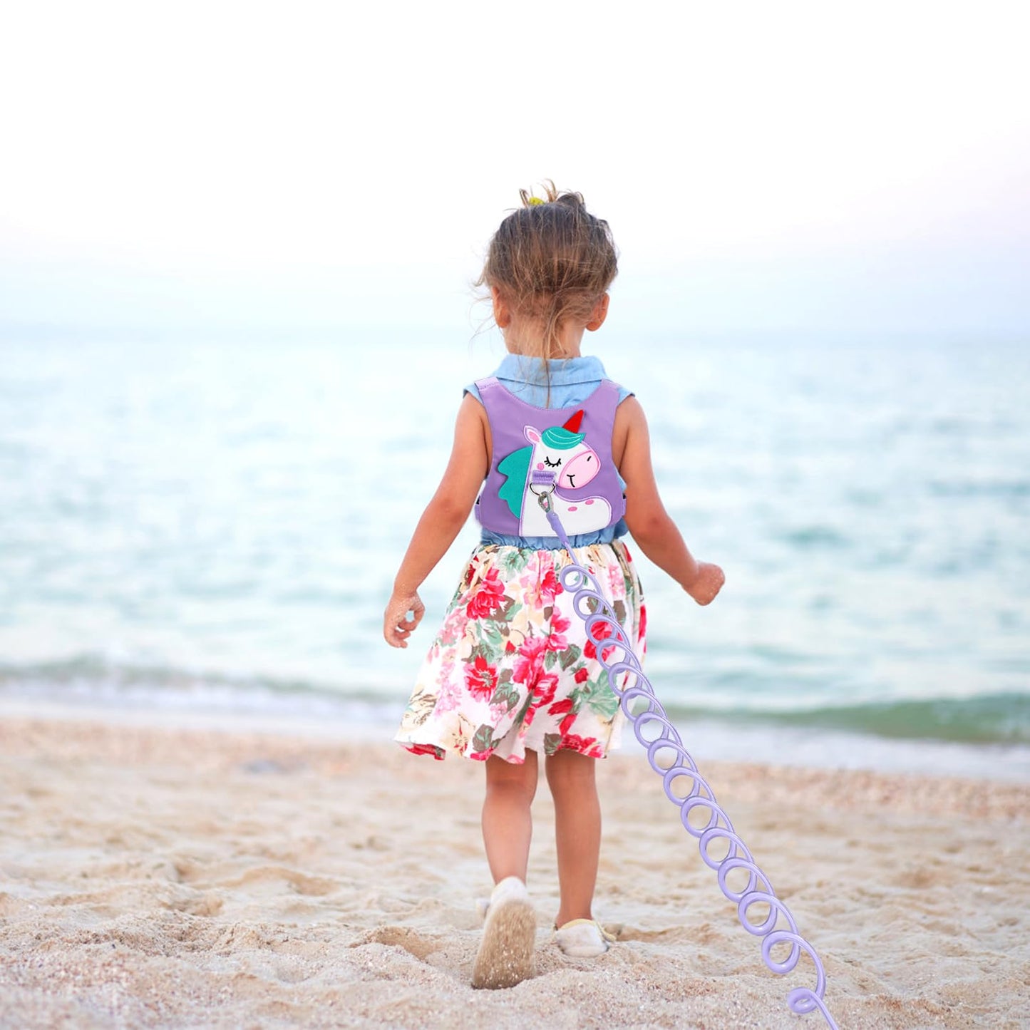 Toddler Leash-Baby Walking Safty Harness and Child Anti Lost Wrist Link for Girls/Boys Travel (Pink)