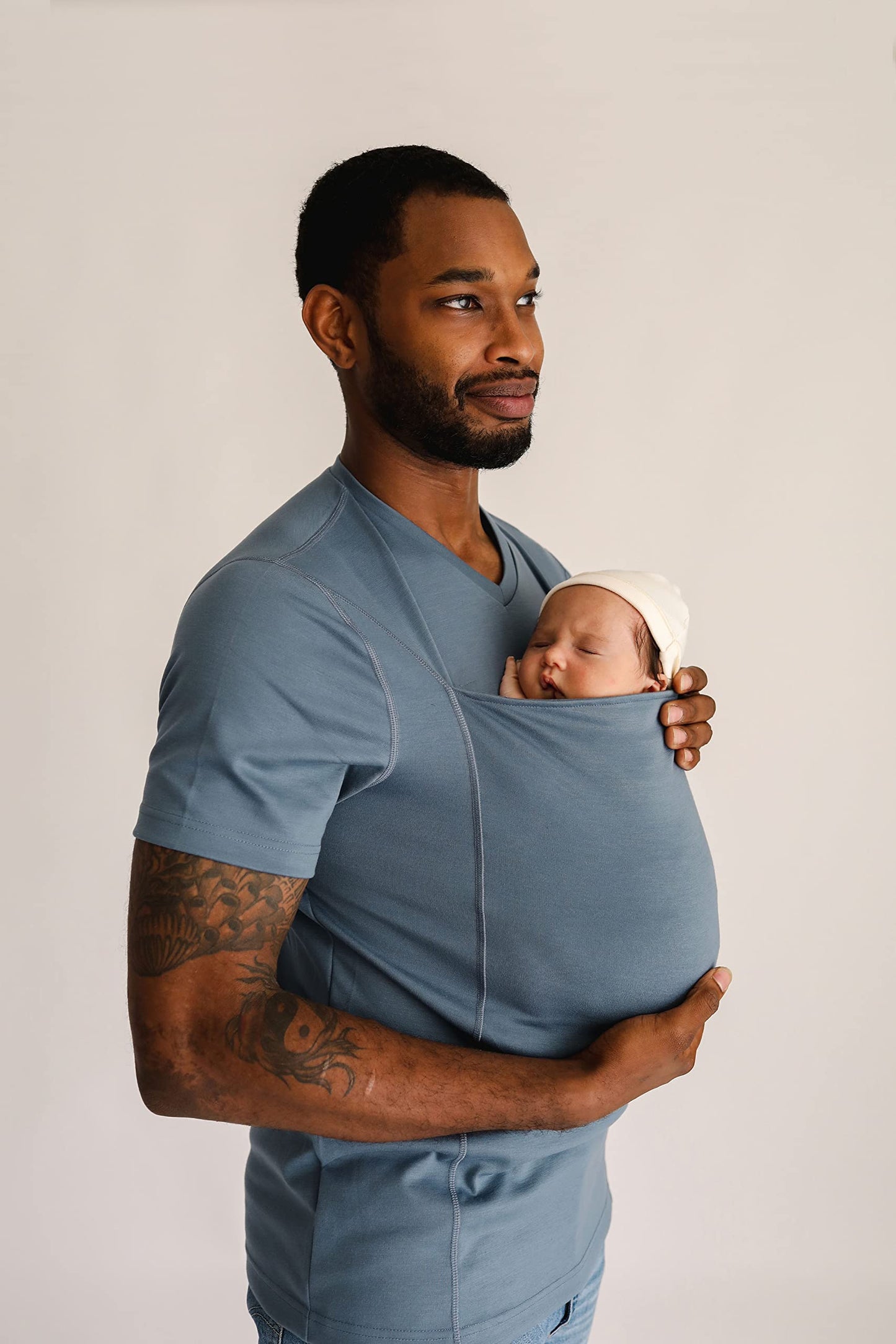 Lalabu The Dad Shirt | Hands-Free Baby Carrier for Dad with Kangaroo Pouch | Engineered for Bonding, Safety, & Comfort for Newborns Up to 15 Lbs. | CPSC Approved