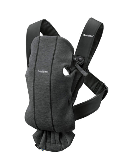 BabyBjörn Baby Carrier Mini, 3D Jersey, Light Beige | Newborn Carrier (7-25 lbs), Ergonomic, Easy-to-Use