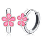 MILACOLATO 925 Sterling Silver Small Hoop Earrings Toddler 18K Gold Plated Huggie Hoop Earrings Daisy Flower Hoop Earrings for Women Hypoallergenic Earrings for Sensitive Ears