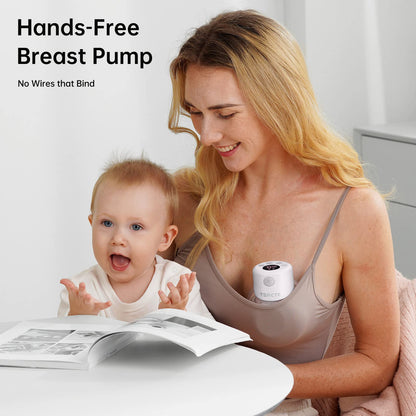 TSRETE Double Wearable Breast Pump, Electric Hands-Free Breast Pumps with 2 Modes, 9 Levels, LCD Display, Memory Function Rechargeable Milk Extractor-24mm Flange, Pink