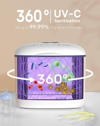 GROWNSY UV Sanitizer and Dryer, 4in1 Cleaner and Sanitizing Machine UV Sanitizer Box Household for Baby Bottles Toys Clothes Baby Stuff, for Family Toothbrush Beauty Tools Phone