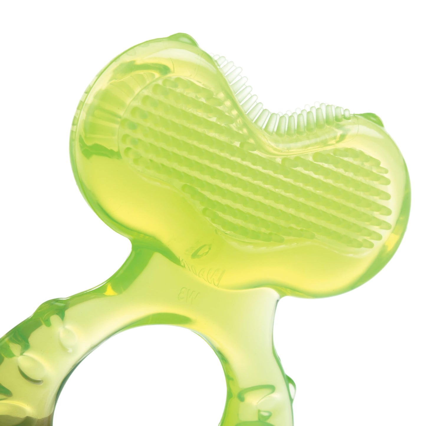 Nuby Silicone Teethe-eez Teether with Bristles, Includes Hygienic Case, Blue