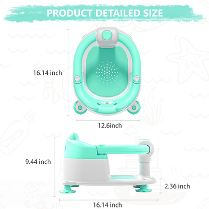 Baby Bath Seat for Babies 6 Months & Up, Toddler Bath Seats for Babies Sitting Up, Non-Slip Infant Bath Tub Chair with 4 Suction Cups & Soft Cushion for Shower, Compact Toddler Bathtub Seat, Pink