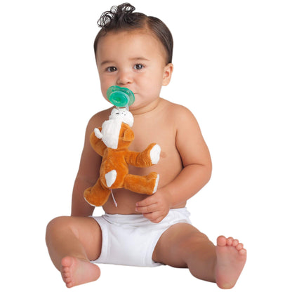Nookums Paci-Plushies Buddies - Alligator Pacifier Holder - Adapts to Name Brand Pacifiers, Suitable for All Ages, Plush Toy Includes Detachable Pacifier