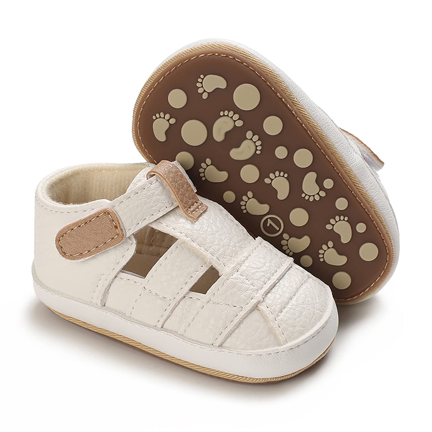SOFMUO Baby Girls Boys Sparkly Bowknot Sandals Premium Soft Anti-Slip Rubber Sole Infant Summer Outdoor Shoes Toddler First Walkers