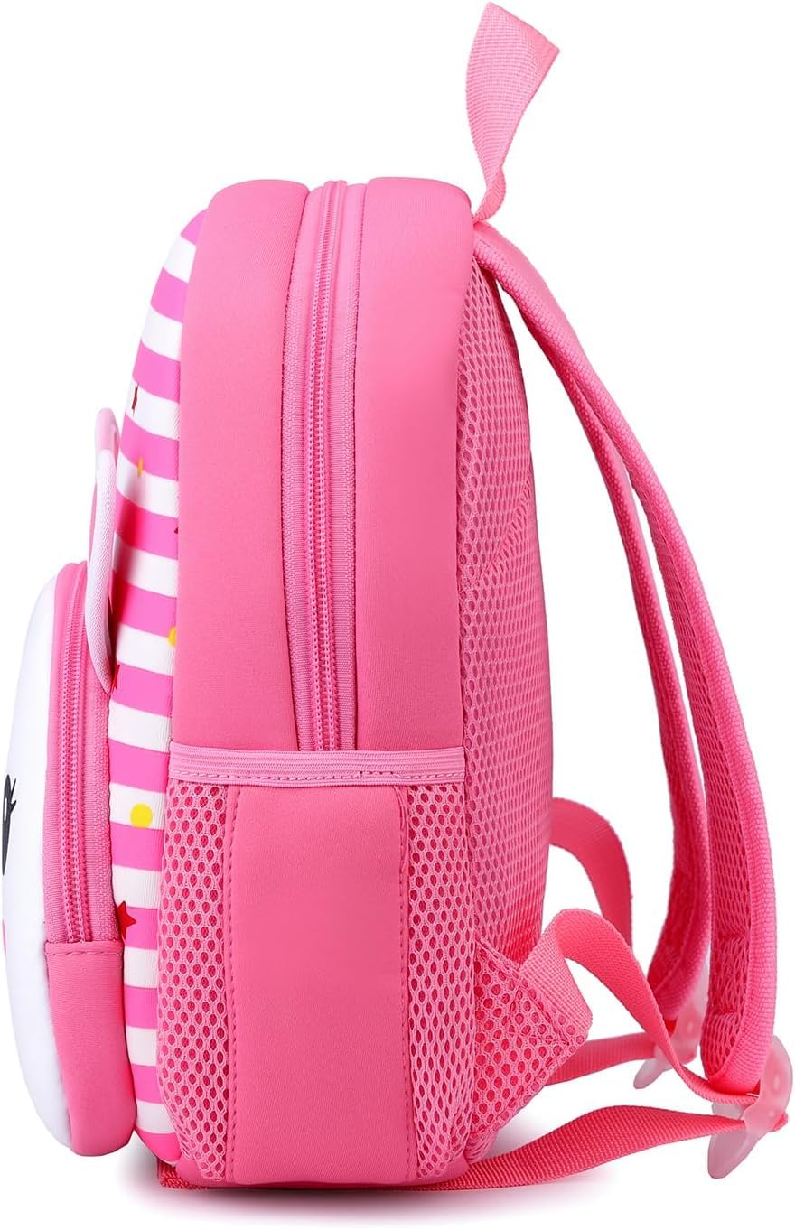 Toddler Backpack Neoprene Zoo Kids Casual Backpack Water Resistance Kindergarten Preschool Bags for Little Boys Girls (Giraffe)