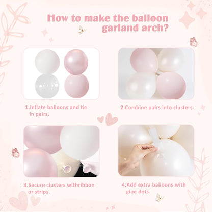Blue Balloon Arch Kit, 127Pcs Double Stuffed Balloon Arch Garland Kit Include Pearl Blue Macaron Light blue White Clear Balloons for Bridal Shower Baby Shower Birthday Wedding Decorations