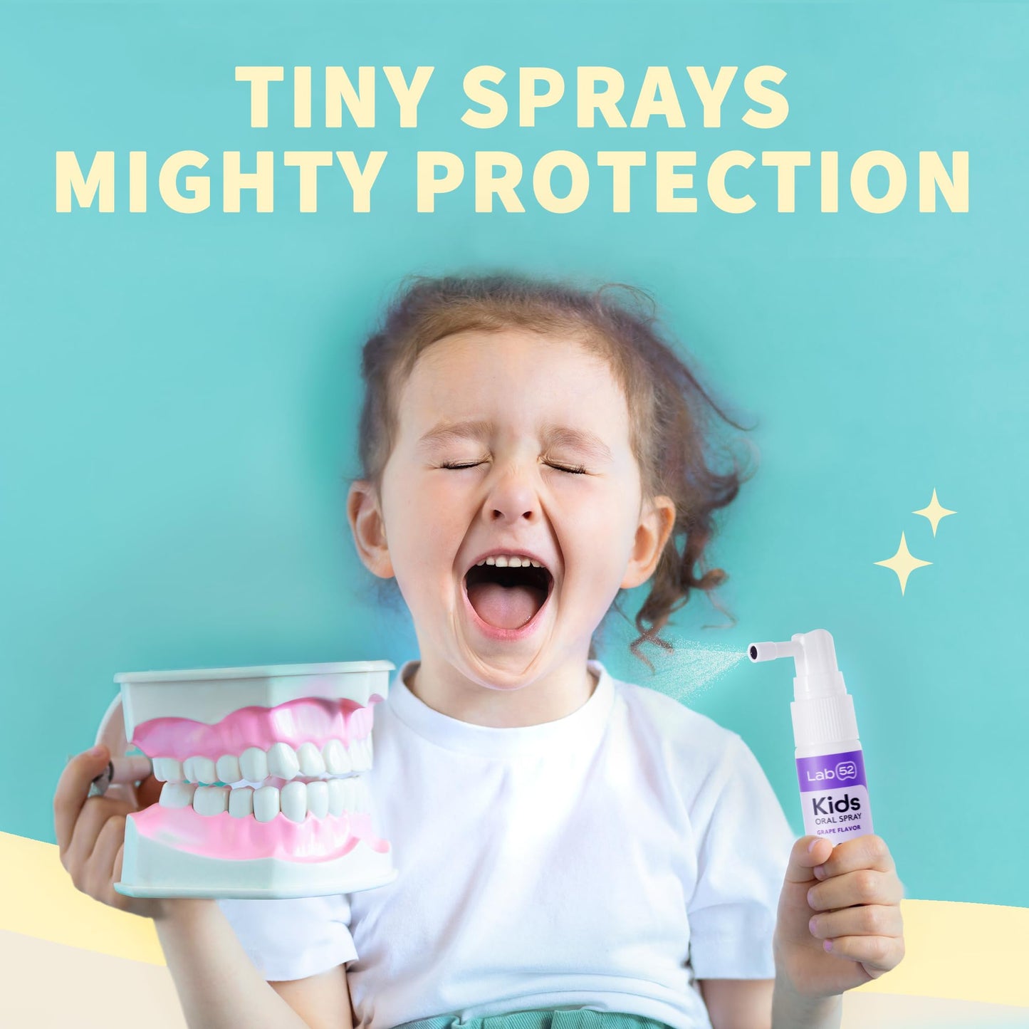 LAB52 Kids Oral Spray, Xylitol Flavor Free Spray for Toddlers & Preschoolers, Fluoride-Free Daily Oral Care