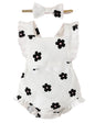 Fullfamous Baby Girl Ruffled Jumpsuit and Headband Set