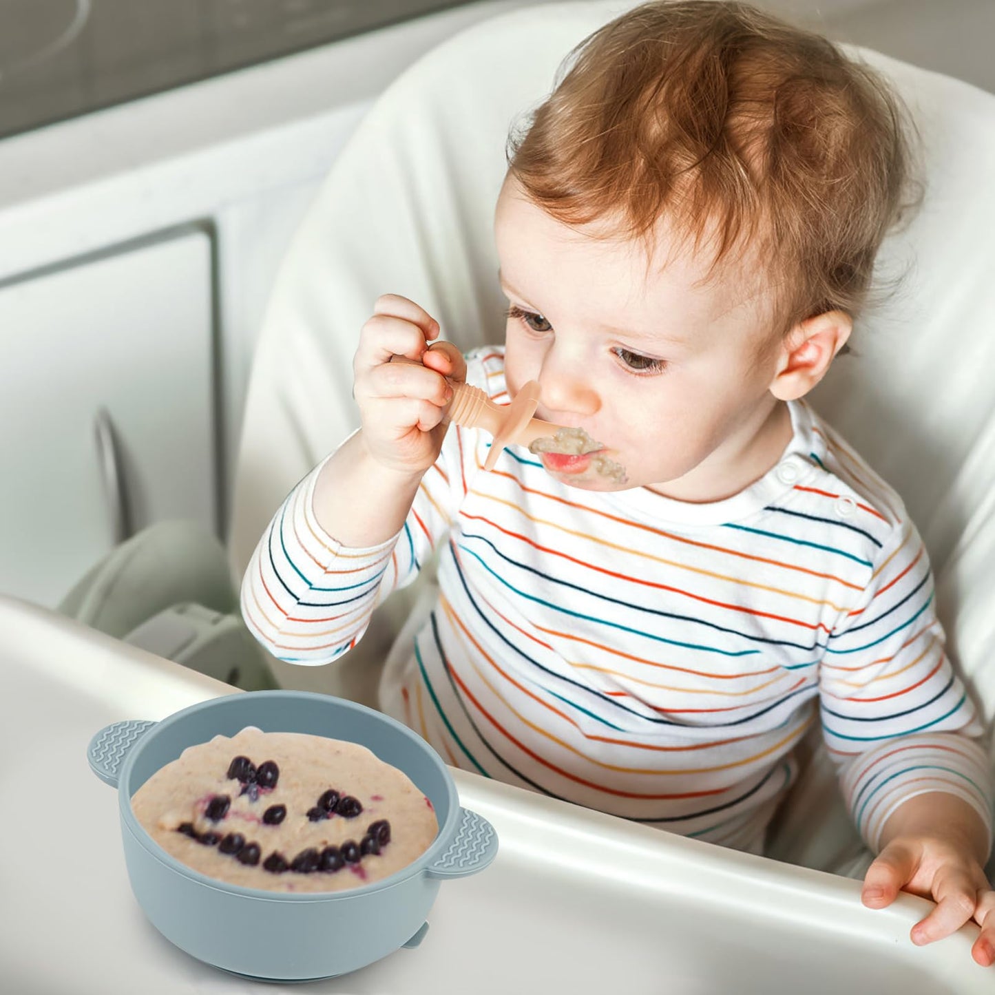 6 Pack Baby Spoons and Forks Set, Silicone Baby Spoons Self Feeding 6 Months for Toddler Utensils,BPA Free, Baby Led Weaning Supplies Feeding Essentials,Dishwasher and Boil Safe