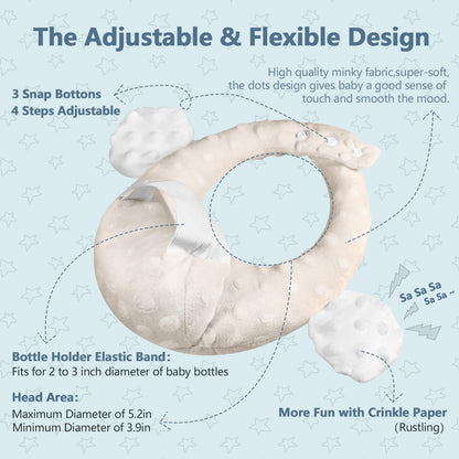Baby Bottle Holder,Bottle Holder for Baby self Feeding,Baby Bottle Holder Hands Free Feeding,Newborn Bottle Holder,Twin Baby Feeding Pillow,Newborn Essentials (Minty Green）
