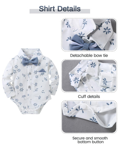 SANMIO Baby Boy Clothes 0-24M Baby Boy Suits 4pcs Baby Boys Baptism Easter Outfits Baby Christmas Clothes