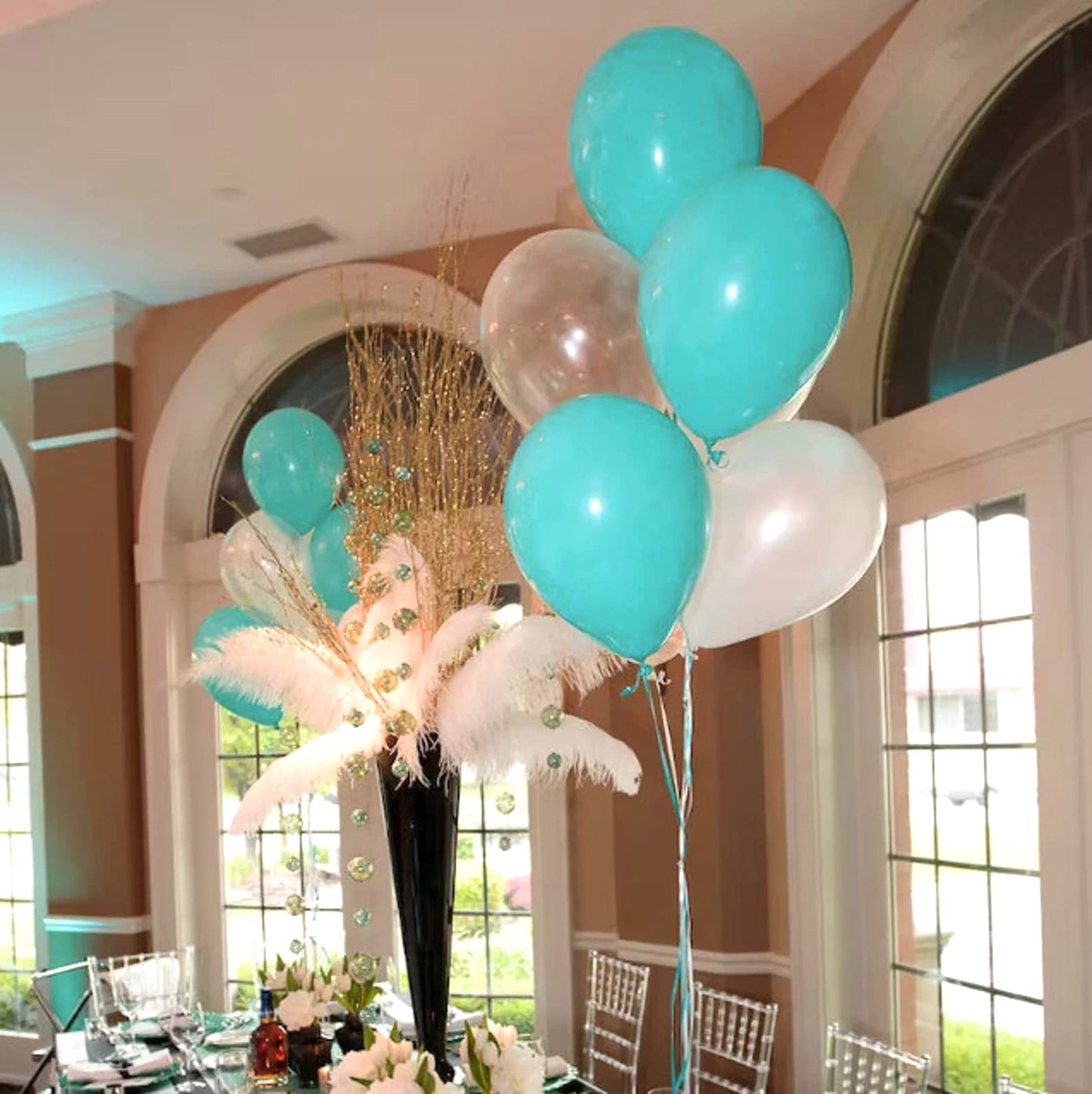Sage Green Gold White Party Balloons, 50Pcs Sage Green and Gold Confetti Party Balloons For Birthday Baby Shower Engagement Wedding Anniversary Party Decorations