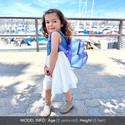 mibasies Mini Backpack for Girls Kids Rainbow Purse Dance Bag for Girls Gifts age 2 3 4 5 6 7 8 yrs