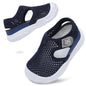 LeIsfIt Toddler Sandals Boys Girls Wide Sandals Kids Water Sandals Barefoot Water Shoes for Beach Swim Lightweight Closed Toe Summer Sandals
