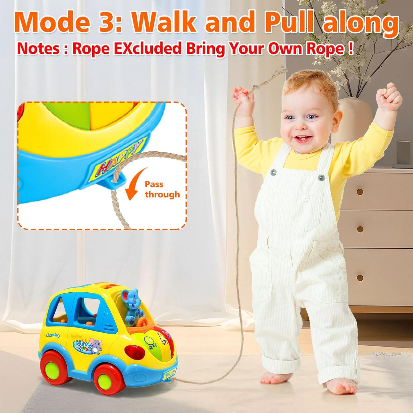 Baby Toys for 1 Year Old Boy Girl Gift Musical Bus Baby Toys 6-12 12-18 Months Toddler Early Learning Montessori Toy for 1 2 3 Year Old Boy with Music/Light/Smart Shapes Christmas Birthday Gifts