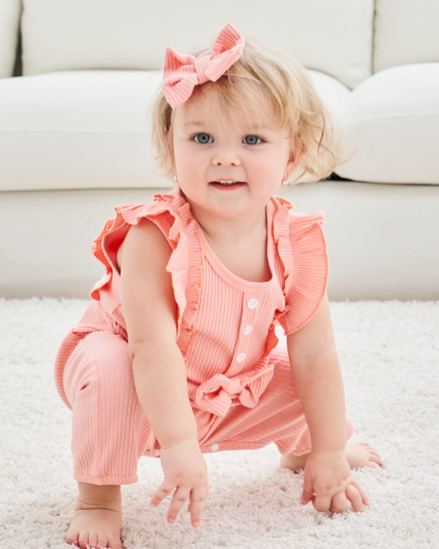 Mioglrie Newborn Baby Girl Clothes One Piece Jumpsuits Clothes Short Sleeve Rompers Summer Clothes for Baby