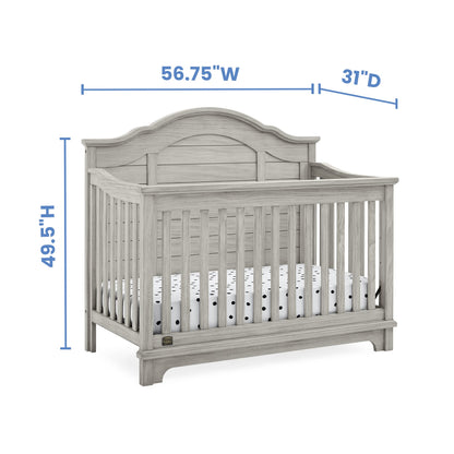 Delta Children Simmons Kids Asher 6-in-1 Convertible Crib with Toddler Rail, Aged Oak