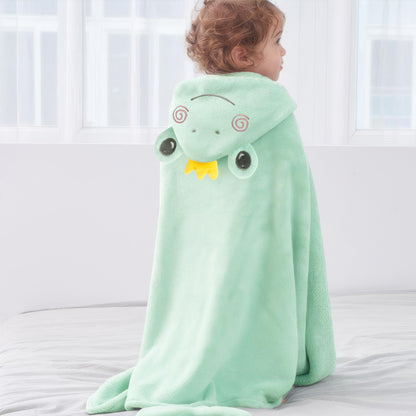 Toddler Hooded Bath Towel 27.5" X 55" Baby Towels with Hood Frog Soft Absorbent Toddler Towel Poncho Baby Hooded Blanket for Boys Girls