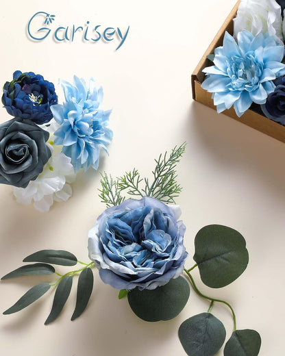 Artificial Flowers Combo for DIY Wedding Bouquets Combo Centerpieces Arrangements Party Bridal Baby Shower Home Decorations-Blush Pink