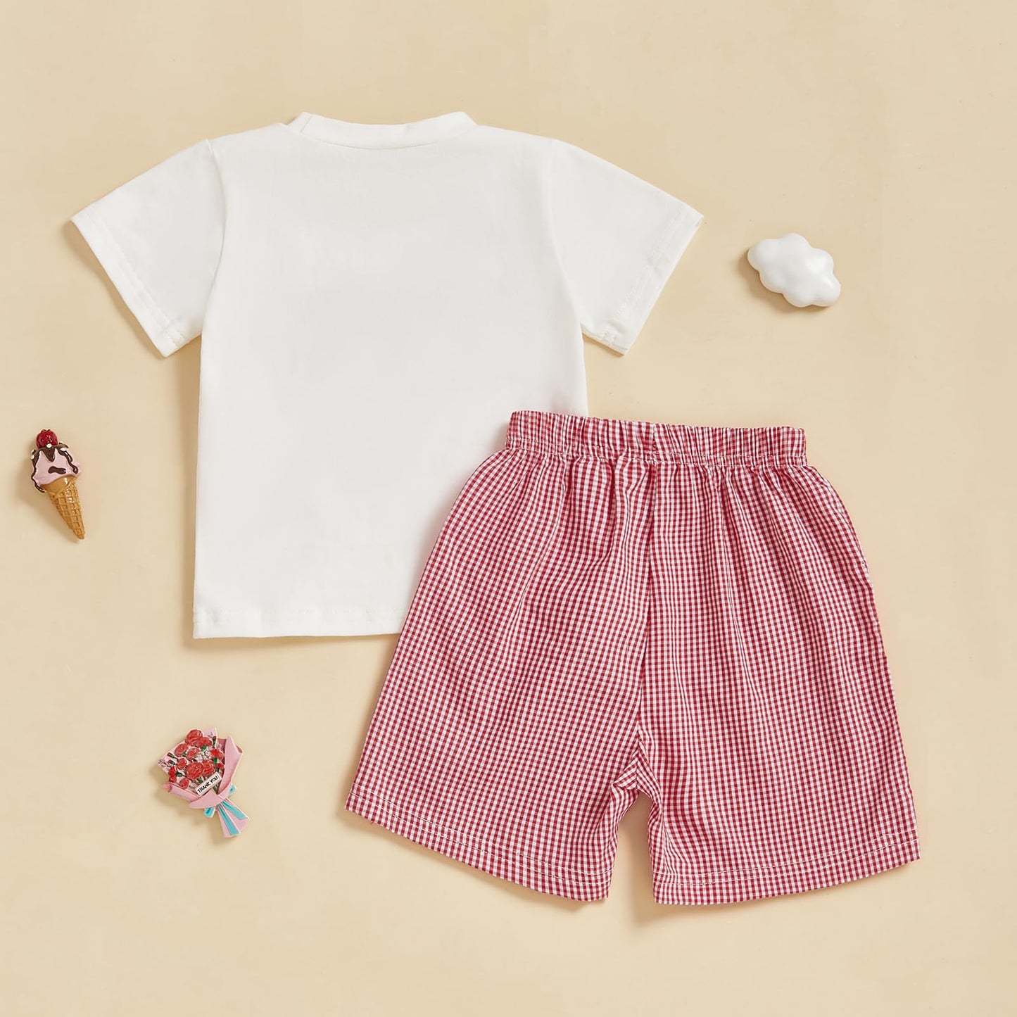 VISGOGO Baby Boy Girls Toddler Summer Outfit Striped T-shirt Toddler Boy Summer Clothes 6 12 18 Months 2 3 4 5 T Short Set