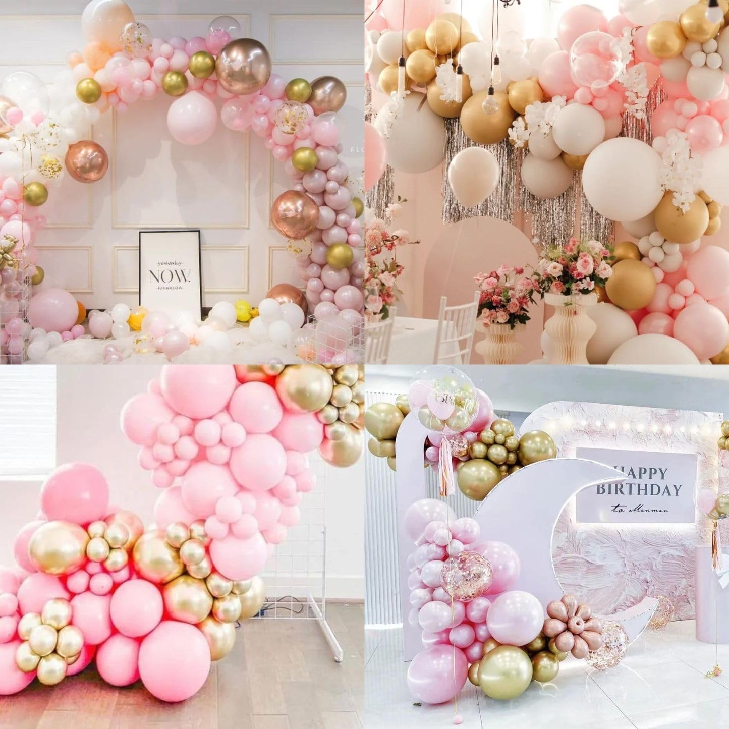 Beige Balloons, 60 PCS 12 Inch Cream Nude Sand White Clear Latex Birthday Balloons for Birthday Baby Shower Wedding Party Decorations