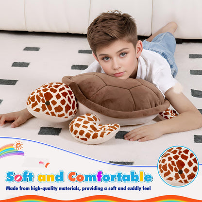 28 inch Big Green Sea Turtle Stuffed Animals Giant Soft Plush Toys, Large Ocean Turtle Plushies Body Pillow, Gifts for Kid Boys, Girls, Girlfriend, Birthday, Easter