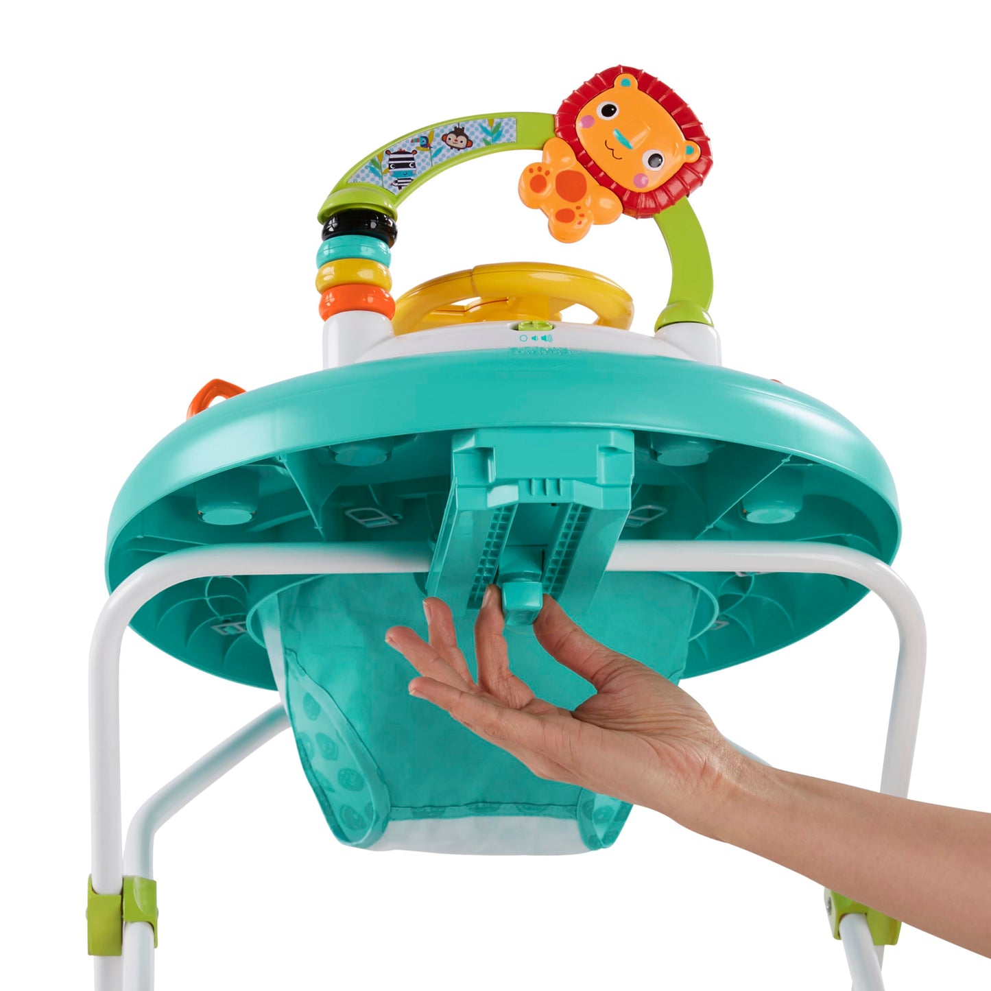 Bright Starts JuneBerry Walk-A-Bout Baby Walker and Entertainer, Removeable Floor Toy, with Easy Fold Frame for Storage, Ages 6 Months +