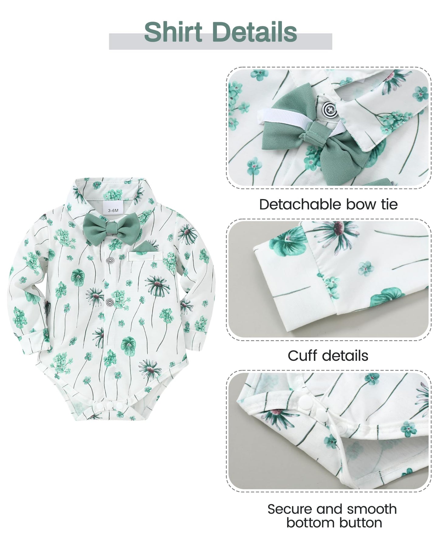 SANMIO Baby Boy Clothes 0-24M Baby Boy Suits 4pcs Baby Boys Baptism Easter Outfits Baby Christmas Clothes