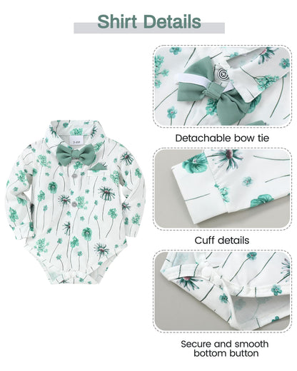 SANMIO Baby Boy Clothes 0-24M Baby Boy Suits 4pcs Baby Boys Baptism Easter Outfits Baby Christmas Clothes