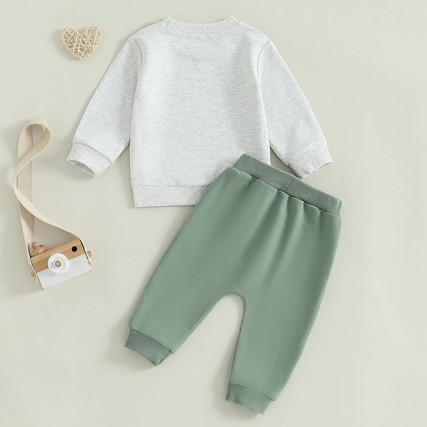 Pudcoco Toddler Baby Boys Girls Fall Clothes Farm Animal Outfit Horse Cow Chicken Sweatshirt and Jogger Pants Set