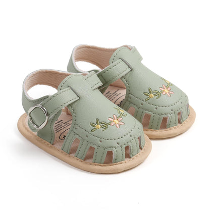 HsdsBebe Baby Girls Sandals Bohemia Flower Bow Soft Sole Toddler First Walkers Beach Summer Shoes