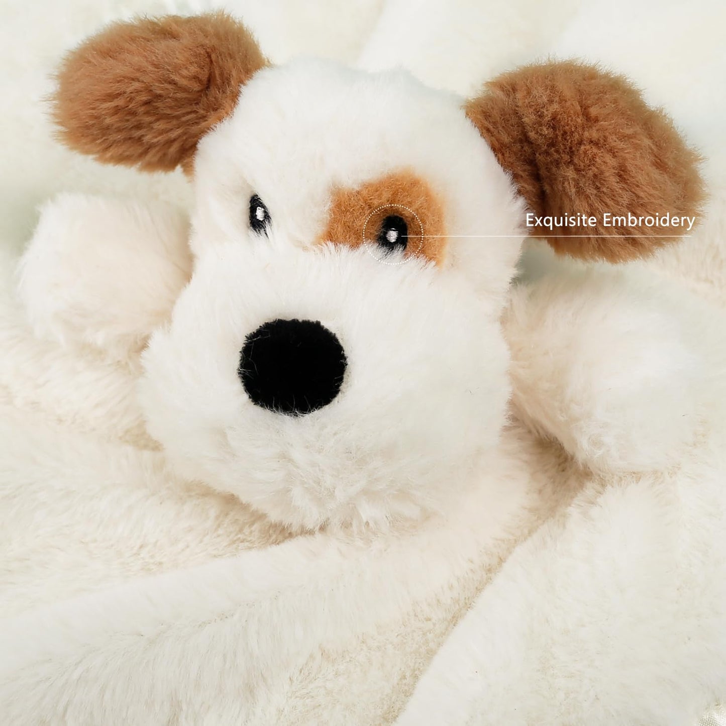 Bear Security Blanket Soft Baby Lovey Fluffy Blanket Unisex Lovie Snuggle Toy Baby Bear Stuffed Gift for Newborn, Boys and Girls, 13.5 Inch