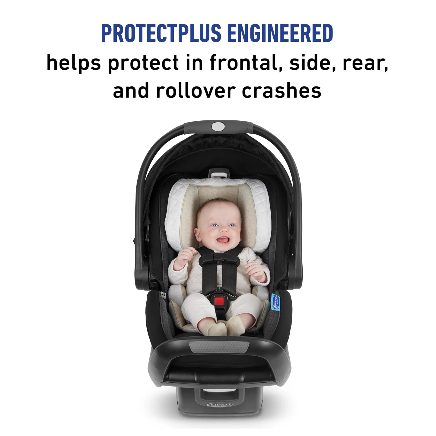 Graco SnugRide SnugFit Infant Car Seat with Simply Safe Adjust Harness System, Baby Car Seat with Anti Rebound Bar, Gotham