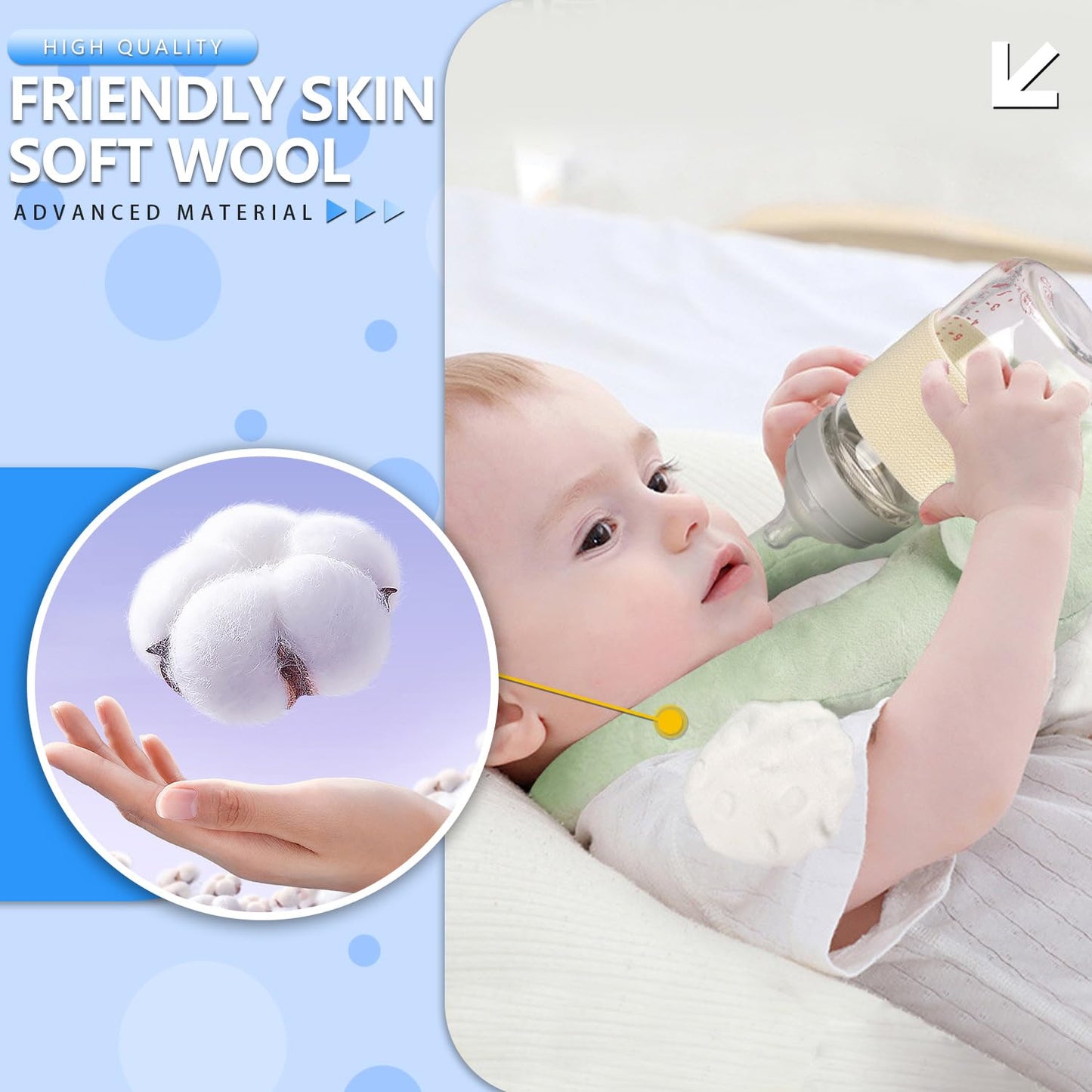 Baby Bottle Holder,Self Feeding Support Pad for Hands Free Bottle Feeding,Drying Rack Bottle (Grey)