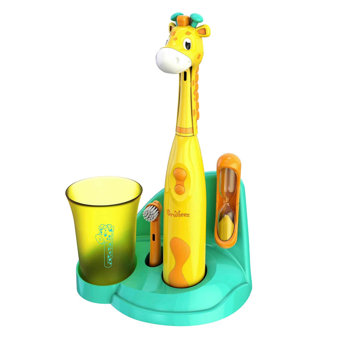 Brusheez Kids’ Electric Toothbrush Set - Safe & Effective for Ages 3+ - Parent Tested & Approved with Gentle Bristles, 2 Brush Heads, Rinse Cup, 2-Minute Timer, & Storage Base (Sparkle The Unicorn)