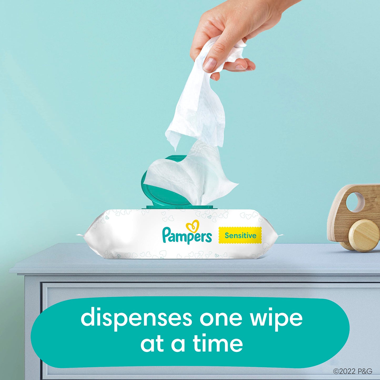 Pampers Baby Wipes Sensitive Perfume Free 7X Refill Packs (Tub Not Included) 448 Count