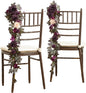Ling's Moment 10pcs Wedding Chair Decorations Aisle Floral Swag Artificial Pew Flowers Hanging Garland Pink Blush & Cream For Ceremony Reception Church Rose Floral Faux Arrangement Party Outdoor Decor