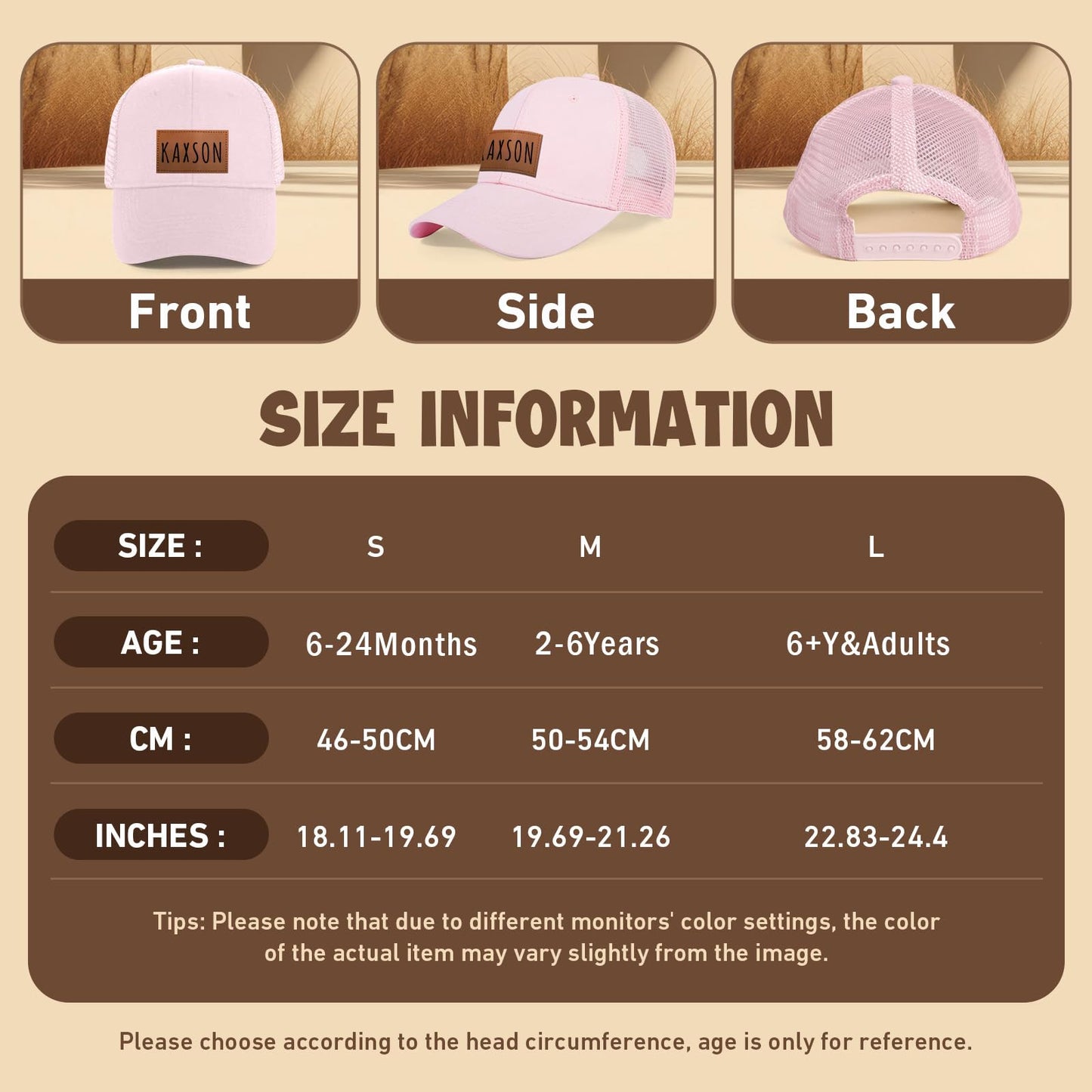 Personalized Baby Baseball Cap Toddler Baseball Hat for Boys & Girls - Infant Sun Hat