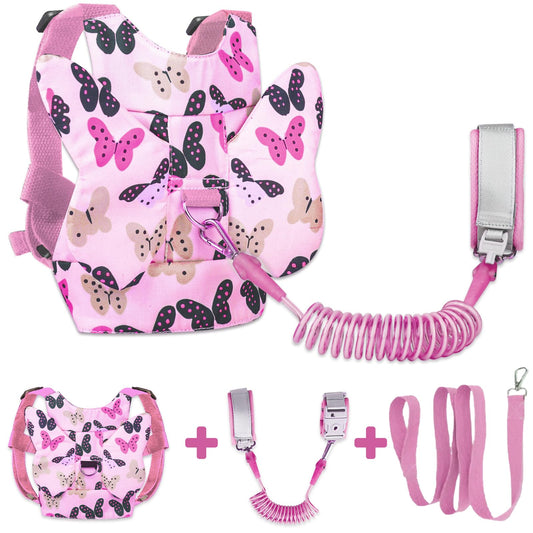 Toddler Harness with Anti Lost Wrist Link - Baby Safety Leash for Kids for Travel for Crowded Parks, Airports