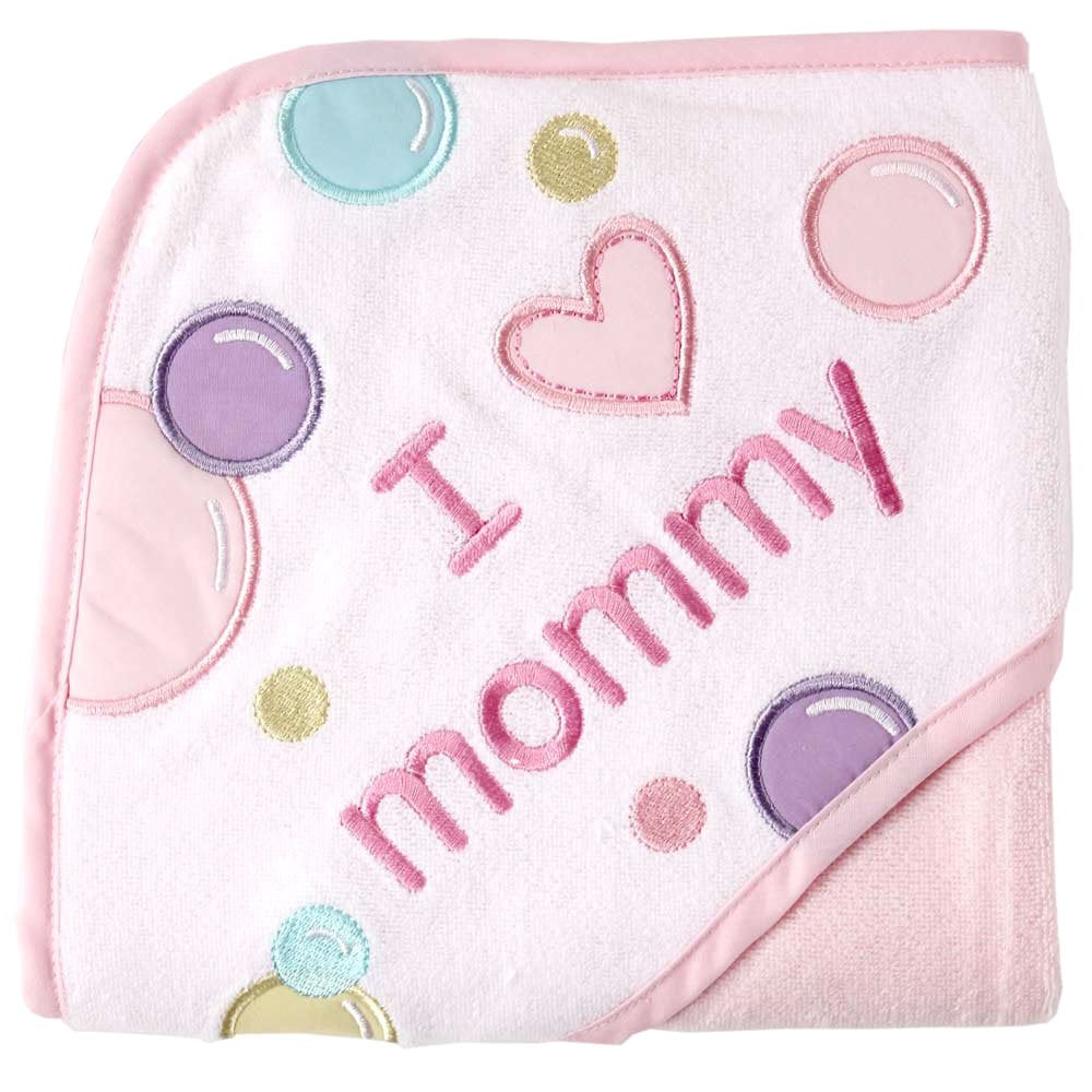 Luvable Friends Unisex Baby Hooded Towel, Pink Dad, One Size