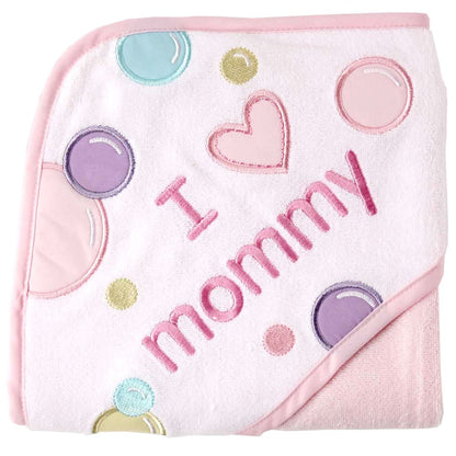 Luvable Friends Unisex Baby Hooded Towel, Pink Dad, One Size