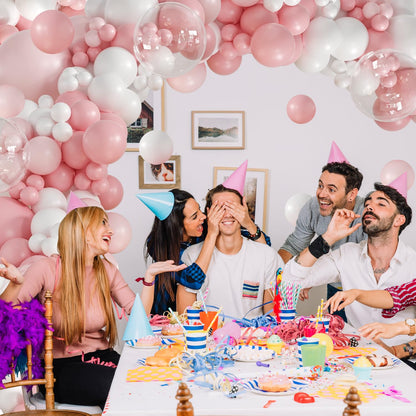 Dusty Blue Balloon Arch Kit 132Pcs Dusty Blue and White Balloon Arch Garland Kit Include Dusty Blue White Pastel Blue Clear Balloons for Birthday Wedding Baby Shower Bridal Party Decorations