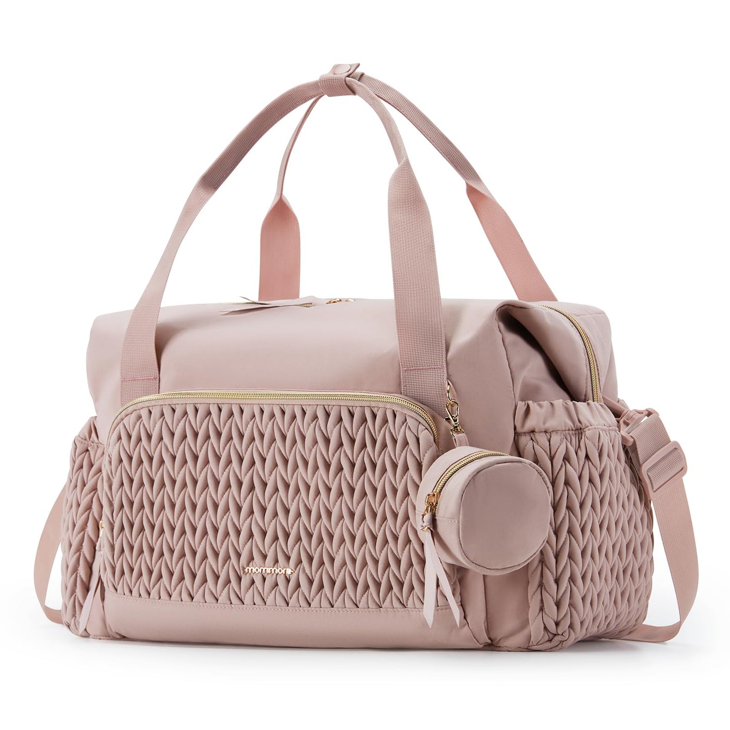 mommore Diaper Bag Tote, Large Capacity Travel Diaper bags, Hospital Bag for Labor Delivery, Baby Bag with Pacifier Case