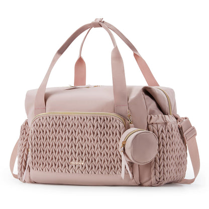 mommore Diaper Bag Tote, Large Capacity Travel Diaper bags, Hospital Bag for Labor Delivery, Baby Bag with Pacifier Case