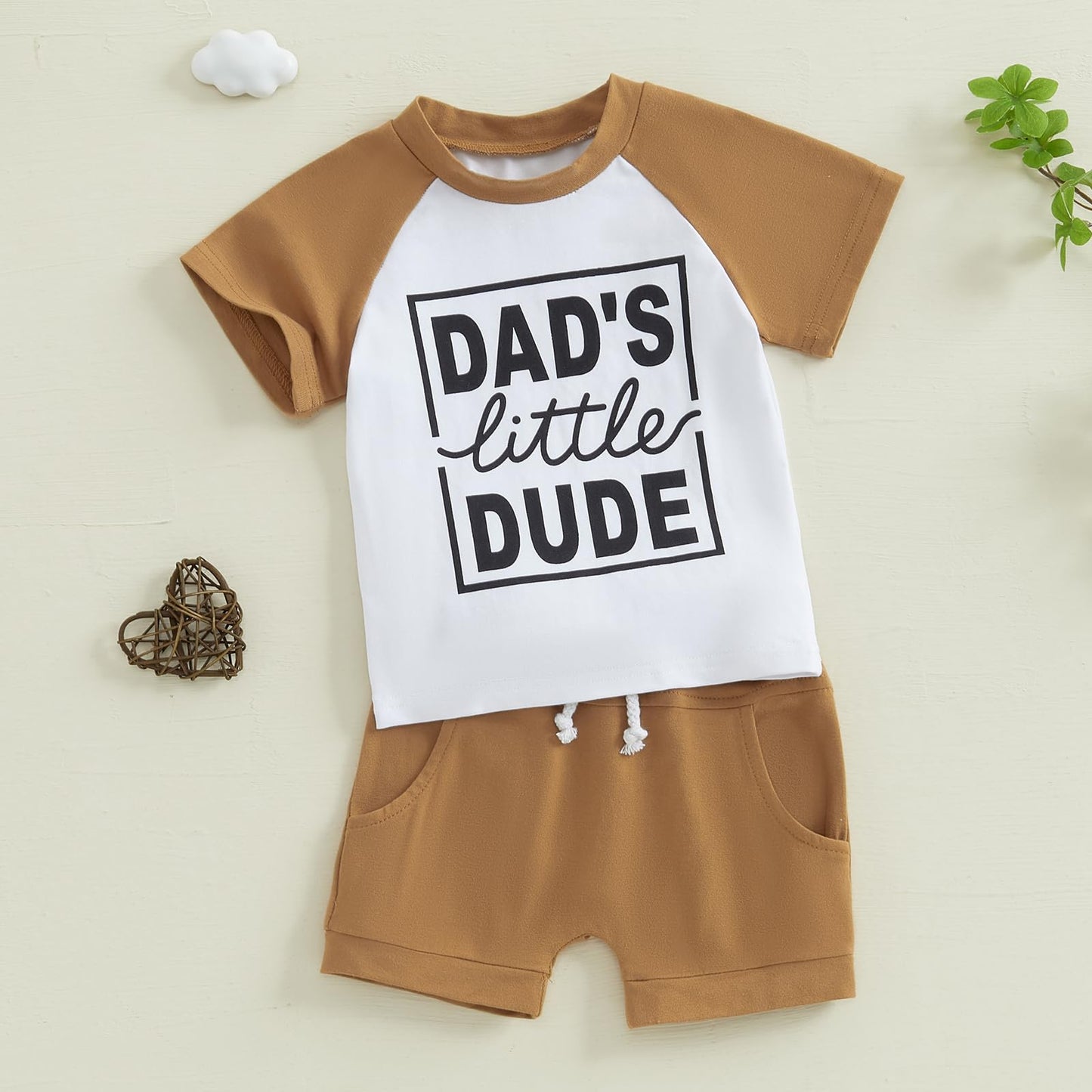 NZNDSHD Baby Boy Summer Clothes Daddys/Mamas Boy Matching Outfit Short Sleeve Embroidery T-shirt Plaid Toddler Shorts Set